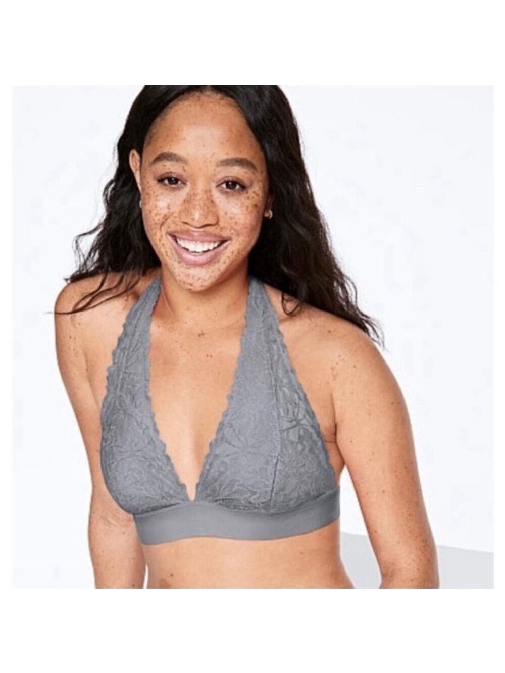 PINK Victoria's Secret Bralette - Silver/Gray L